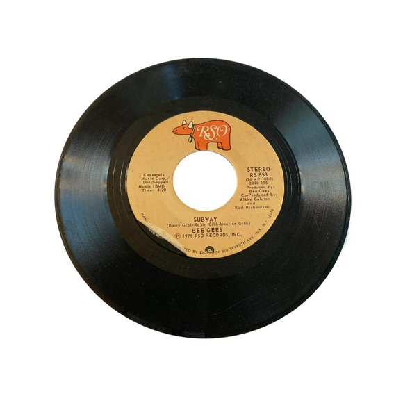 Vintage 7” 45 RPM vinyl record Bee Gees Subway you should be dancing - Picture 3 of 4